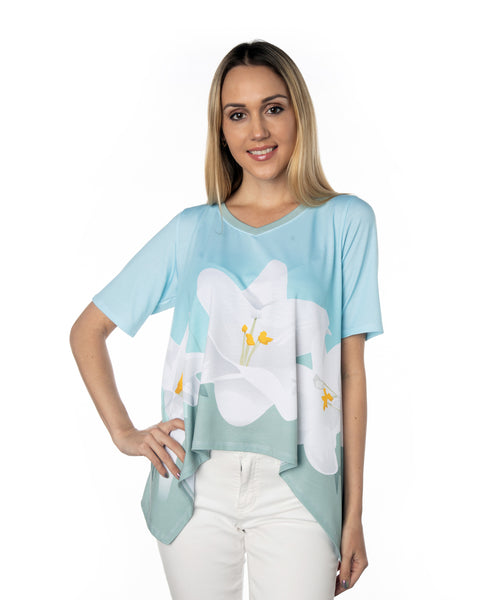 Spring Lilies Women's Scarf Top
