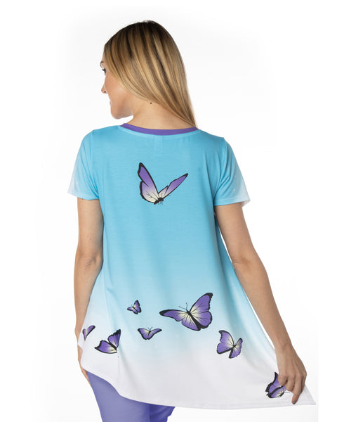 Butterfly Asymmetrical Women's Top