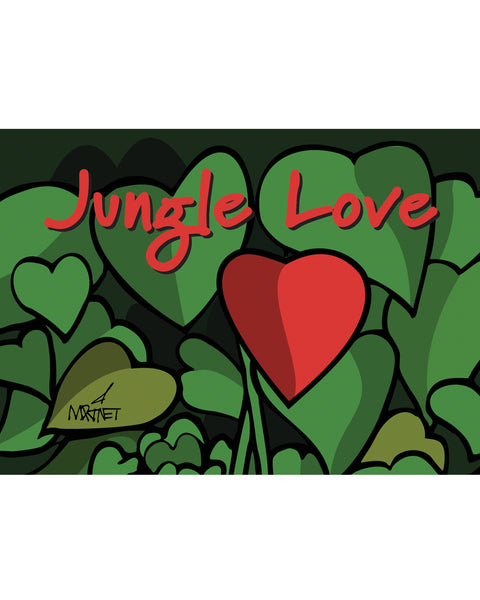"Jungle Love" Card and Envelope. Ready to ship!