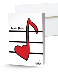 Set of 6 "Love Note" Cards and Envelopes. Ready to ship!