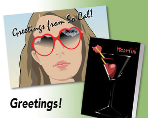 Best Valentine's Day Card. Martini card. Heartini card.