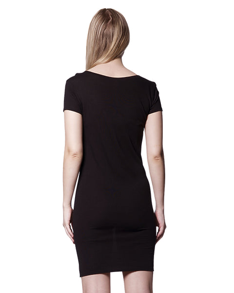 Heartini Women's Organic Black Tee Dress