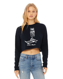 Ski Bot Women's Crop Sweatshirt in Two Colors