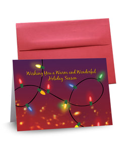 Set of 6 "Holiday Lights" Cards. Ready to ship!